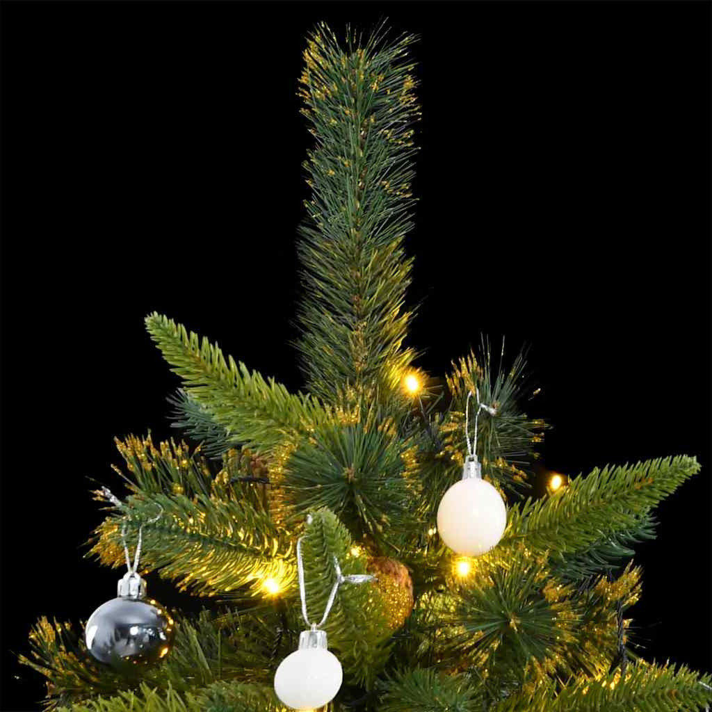 Vidaxl Árbol De Navidad Artificial Con Bisagras 300 Led Y Bolas 240 Cm_1
