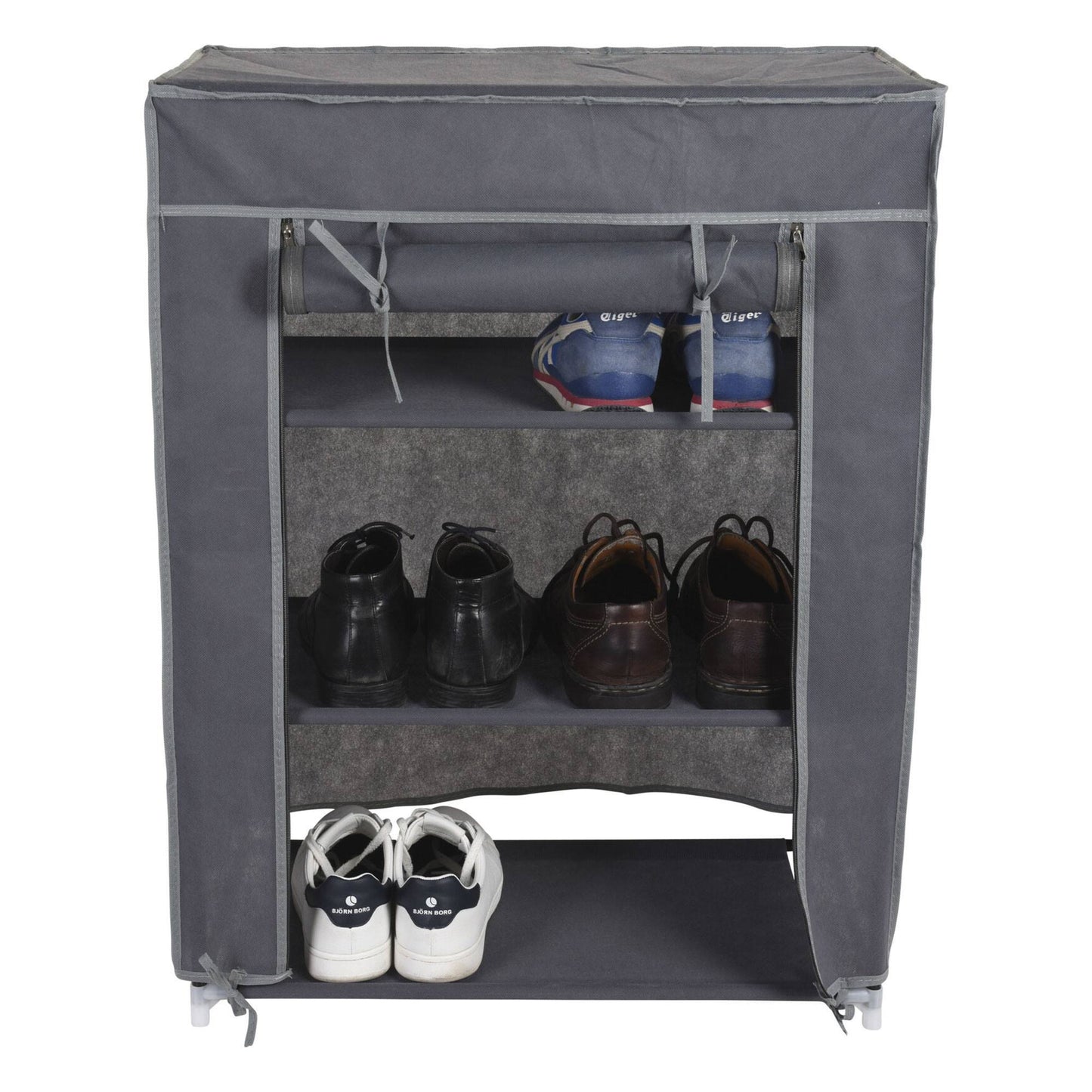 Well Home Caja De Almacenaje En Poliéster Color Gris 60x30x80cm_4