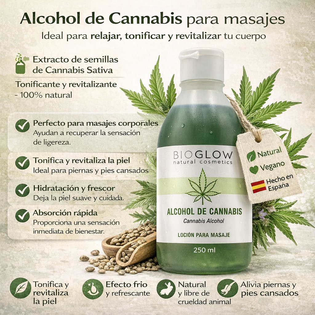 Alcohol de Cannabis Natural SYS 250 ml | Tónico Corporal Refrescante | Confort para Piernas y Músculos Cansados_1