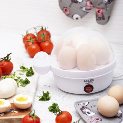 Cuece Huevos Eléctrico, 7huevos Cocidos, Ajuste Electrónico Cocción, Soporte Extraíble, Sin Bpa Adler Ad4459 Blanco_5