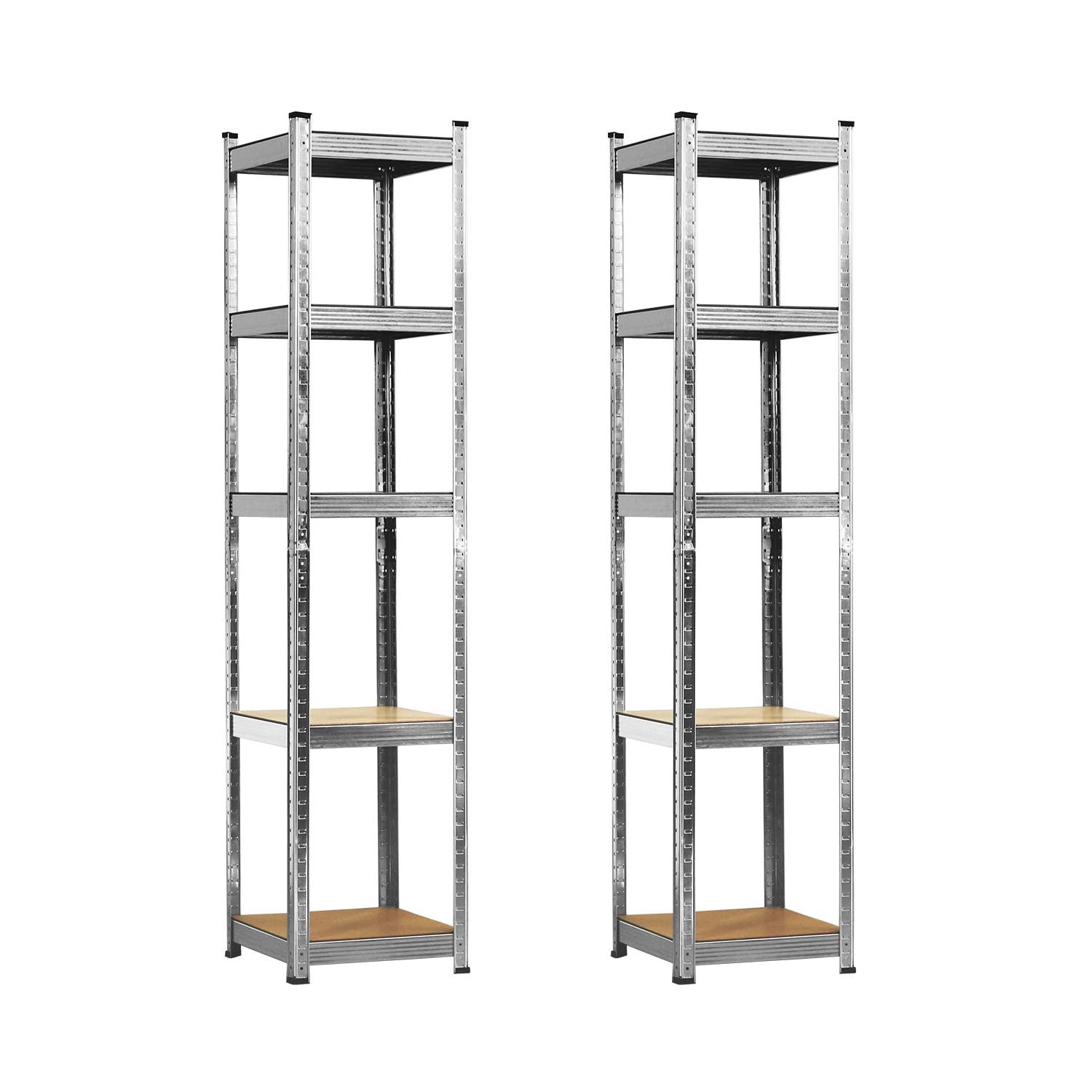 Pack 2 Estanterías Modulares Con 5 Baldas Ajustables 180x40x40cm 7house_0