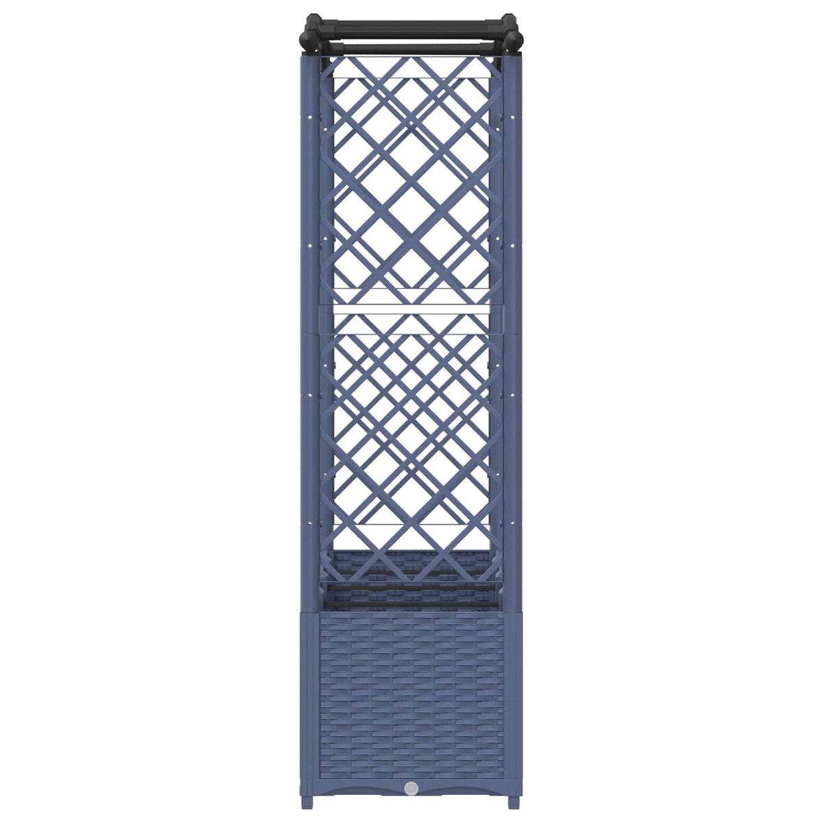 Cama Elevada Con Trellis Y Techo Gris 204 X 40 X 138 Cm Pp_4