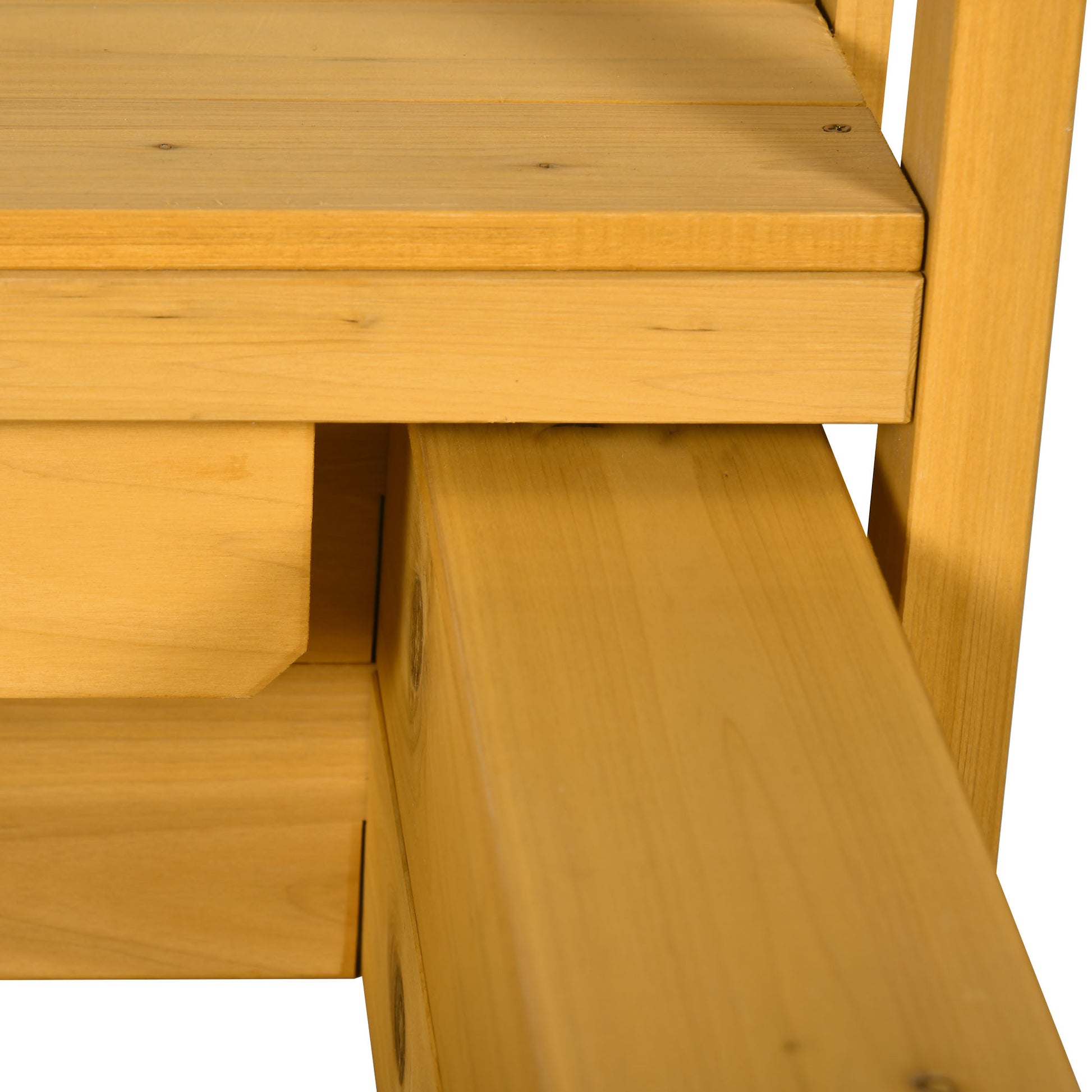Outsunny Arenero Para Niños Veranda De Madera Con Techo 133x129x137,5 Cm Natural_3