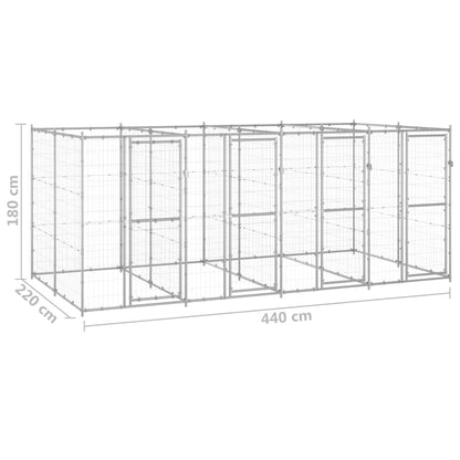 Perrera De Exterior De Acero Galvanizado 9,68 M²_5