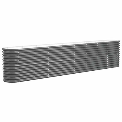 Jardinera Arriate Acero Galvanizado Antracita 332x40x68 Cm_0