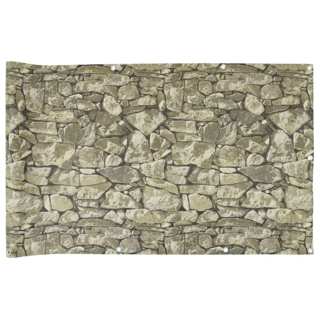 Pantalla De Privacidad De Balcón Pvc Look Piedra 700x75 Cm / Vetonek_5