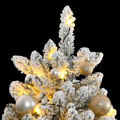 Vidaxl Árbol De Navidad Artificial Con Bisagras 300 Led Y Bolas 240 Cm_1