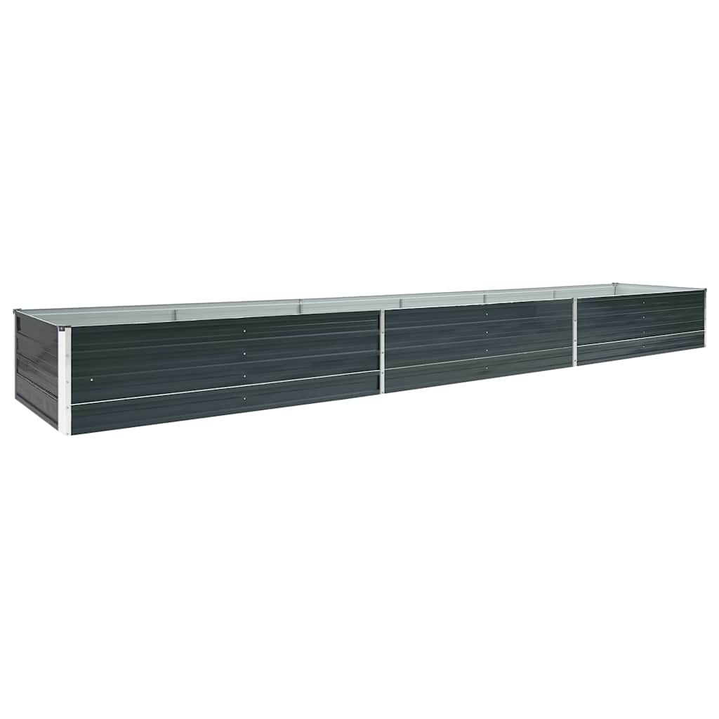 Arriate De Jardín De Acero Galvanizado Antracita 480x80x45 Cm_0