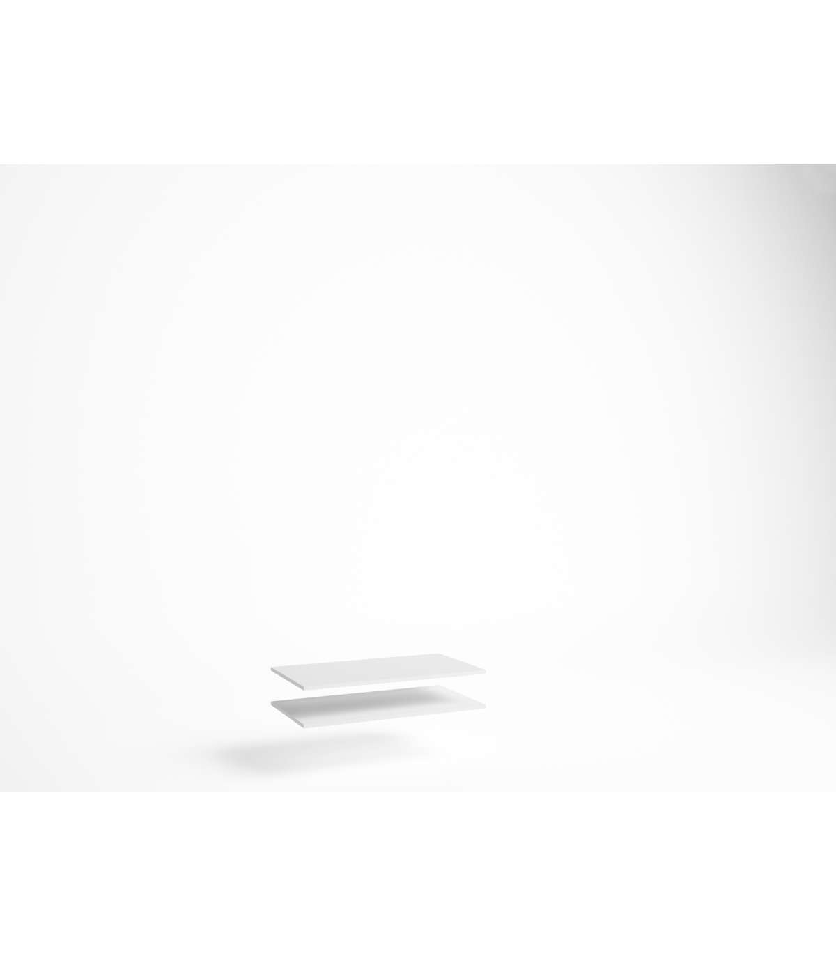 Pack De 2 Estantes Acabado Blanco. 1,6cm(alto) 88.35cm(ancho) 48.7cm(fondo)._2