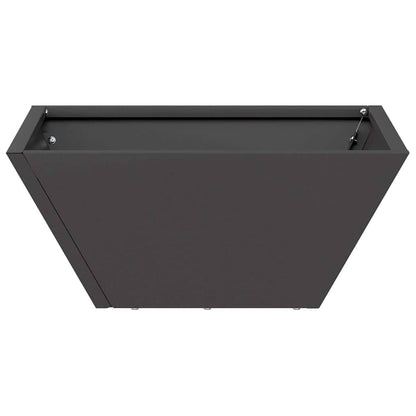 Macetero De Jardín Negro 35 X 35 X 15 Cm Acero Laminado En Frío_5
