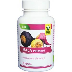 Maca orgânica pura Raab, 80 cápsulas
