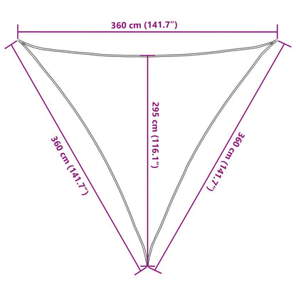 Vidaxl Toldo De Vela Verde Oscuro Hdpe 160 G/m² 3,6x3,6x3,6 M_2