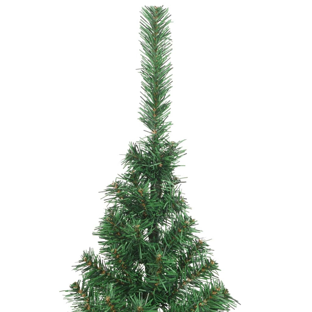 Vidaxl Medio Árbol De Navidad Artificial Con Soporte Pvc Verde 240 Cm_4