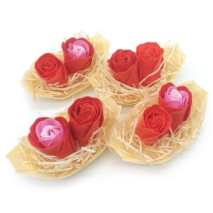 10 Barcas Con Flores Para Regalo Invitados (rojo) - Rosas De Jabón Para Baño Aromático. Detalle Original Para Eventos_0