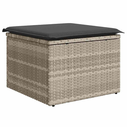 Set De Sofás De Jardín 8 Pzas Y Cojines Ratán Sintético Gris / Vetonek_1