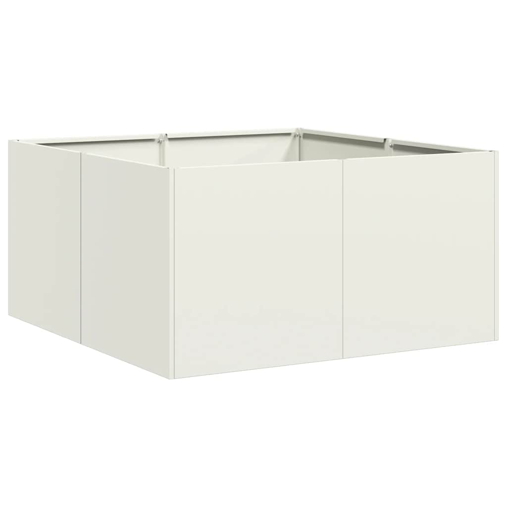 Jardinera De Acero Laminado En Frío Blanco 80x80x40 Cm_0
