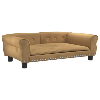 Cama Para Perros De Terciopelo Marrón 95x55x30 Cm / Vetonek_2