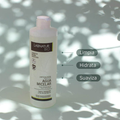 Agua Micelar Facial Labnatur Bio 250 ml | Limpia y Desmaquilla | Aloe Vera, Pepino y Hamamelis | Piel Sensible | Vegano_2