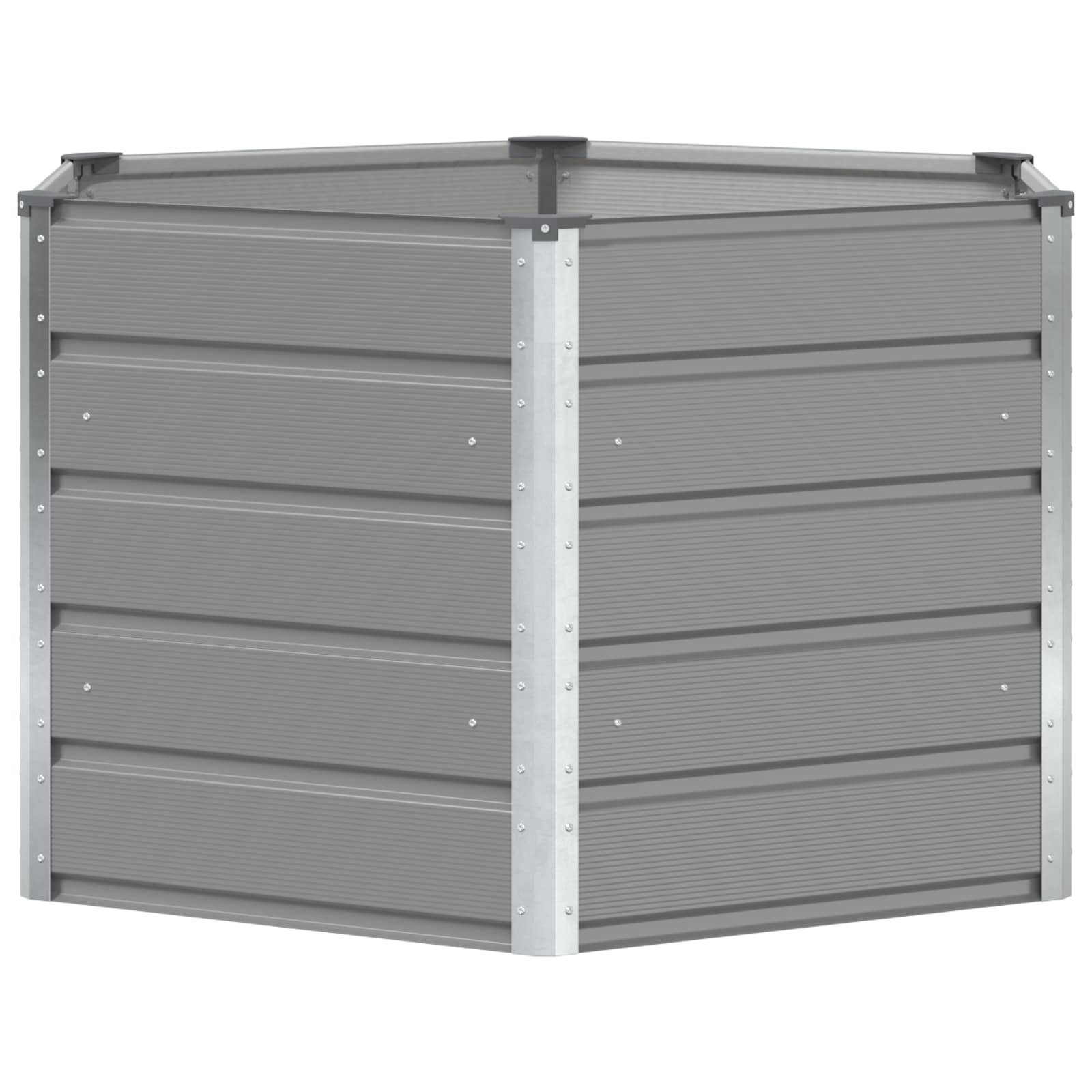Jardinera Gris Claro 129 X 129 X75 Cm Acero_0
