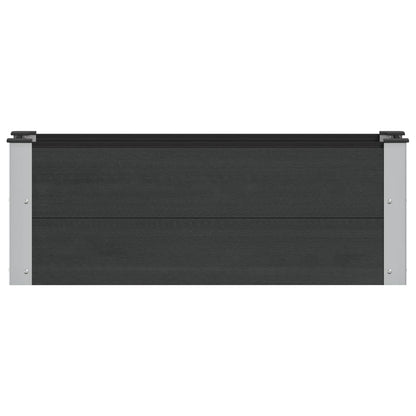 Arriate Elevado Negro 100 X 30 X 36 Cm Wpc Y Aluminio_2
