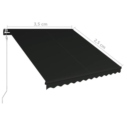 Vidaxl Toldo Retráctil Automático Gris Antracita 350x250 Cm_2