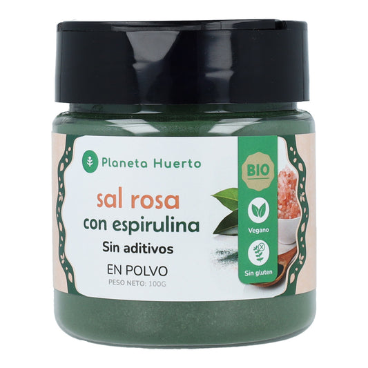 Sal Rosa com Pó de Alga Spirulina ECO Planeta Huerto 100g