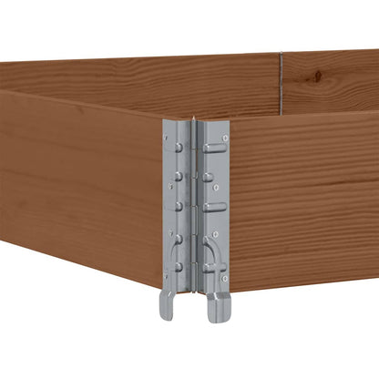 Jardinera De Madera Maciza De Pino Marrón 150x100 Cm_4