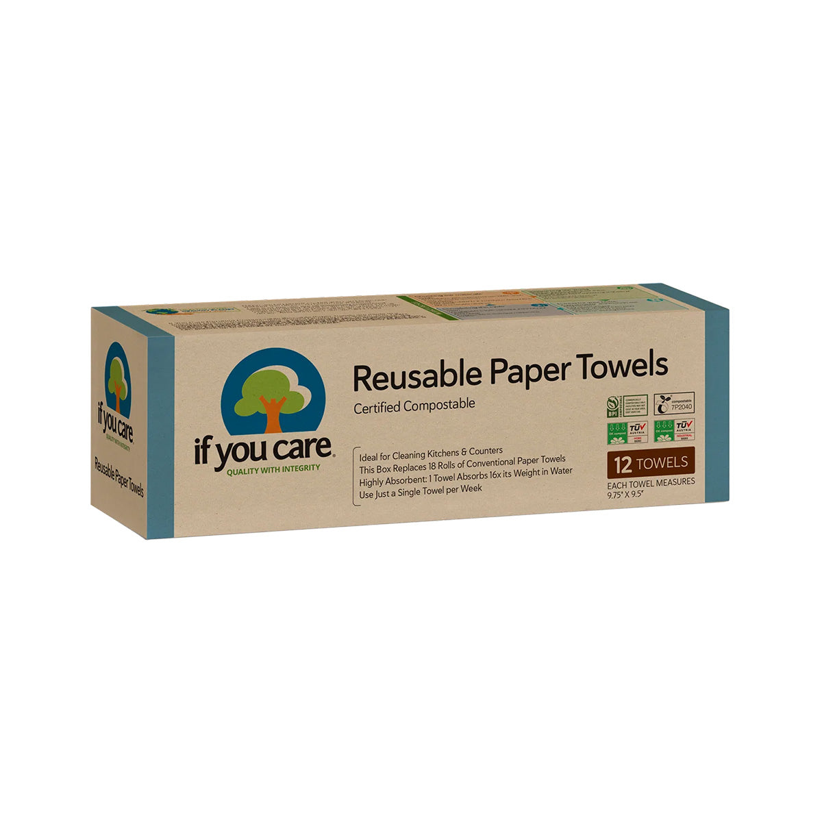 Bayetas de papel reusables If you care 12 uds