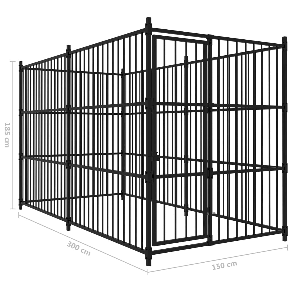 Vidaxl Perrera De Exterior 300x150x185 Cm_4