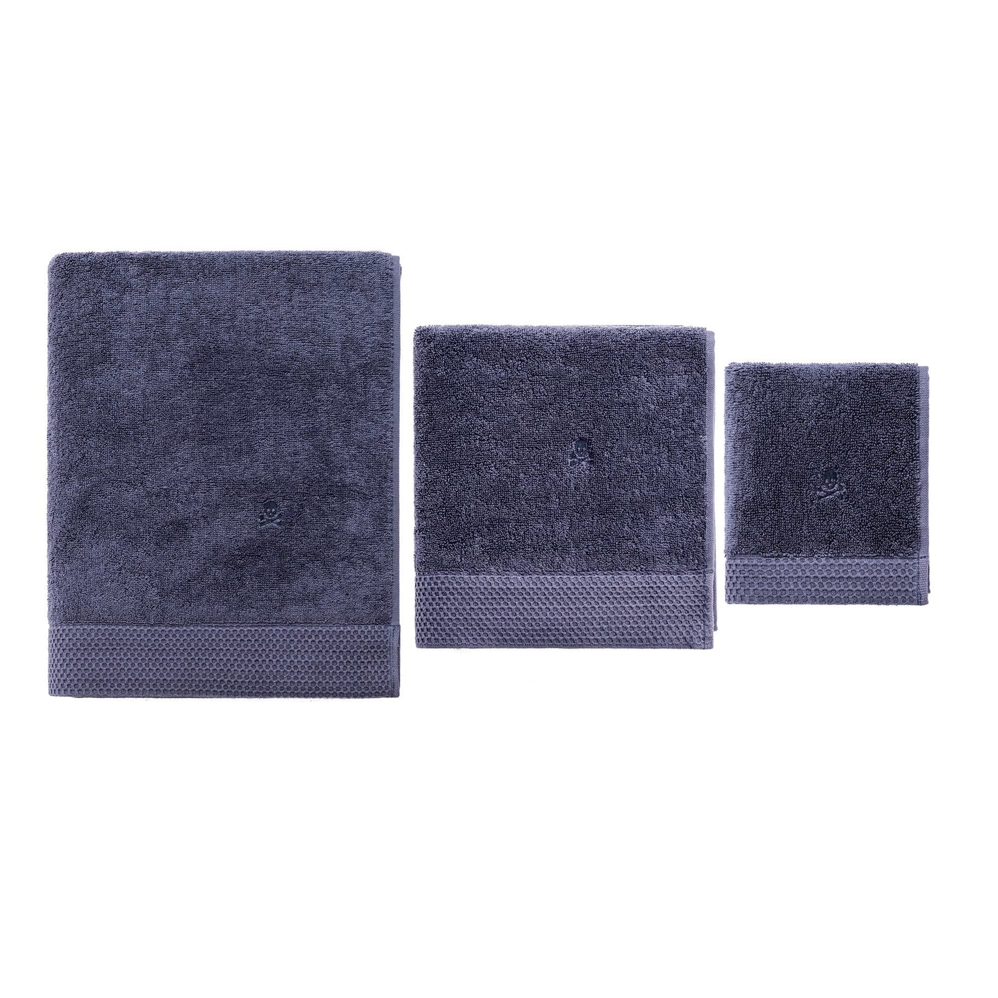 Juego De 3 Toallas Navy (tocador 30x50cm, Manos 50x100cm Y Baño 90x150cm) Scalpers Home_0