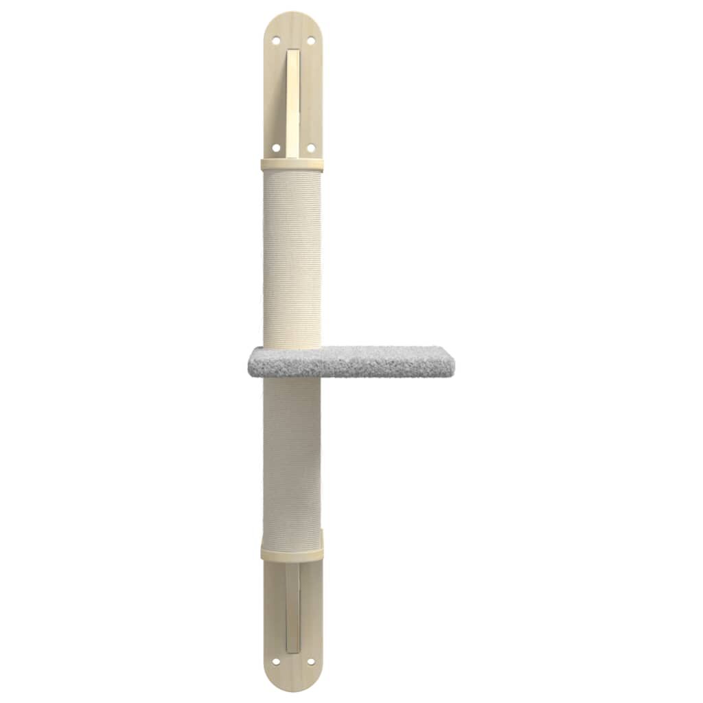 Vidaxl Árbol Rascador Para Gatos De Pared Gris Claro 85,5 Cm_3