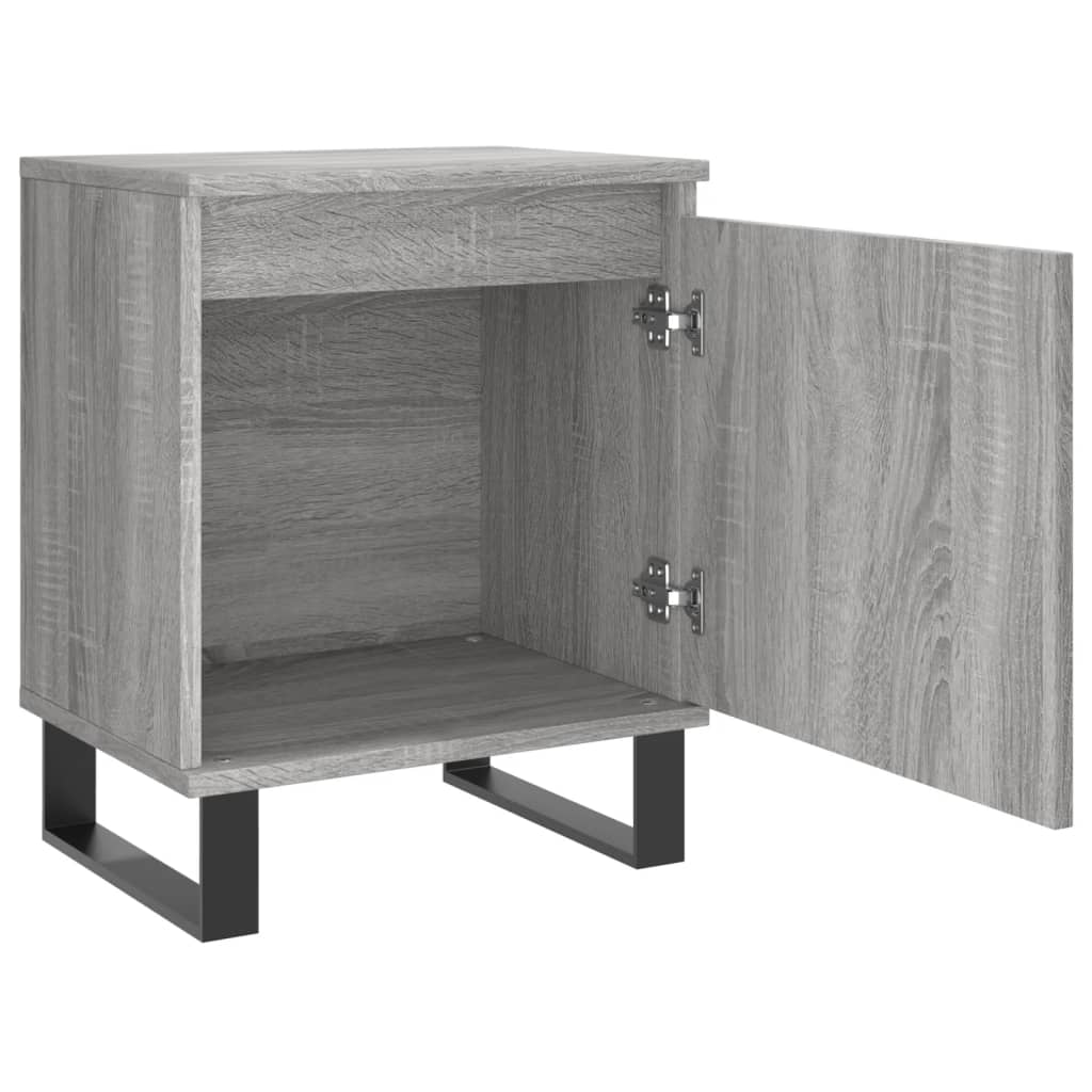 Mesita De Noche Madera De Ingeniería Gris Sonoma 40x30x50 Cm_4