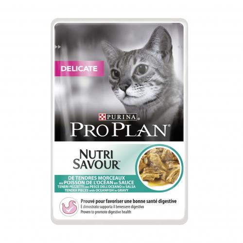 Pack de 10 PRO PLAN Cat Delicate Ocean Fish 85g