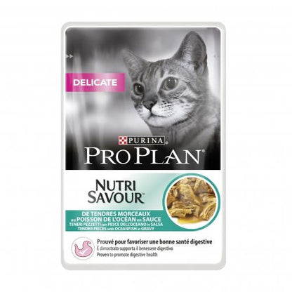 Pack de 10 PRO PLAN Cat Delicate Ocean Fish 85g