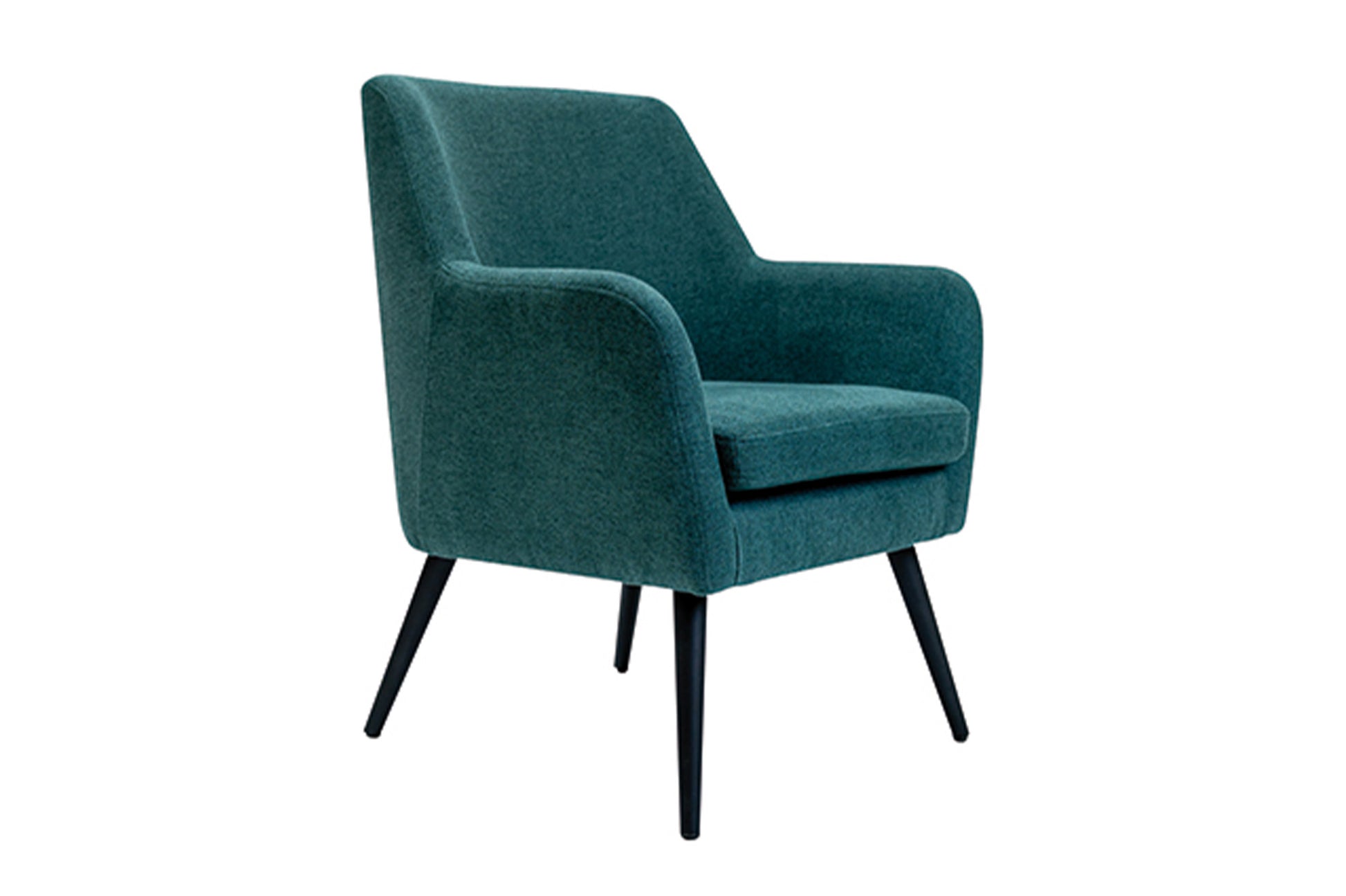 Sillón Lounge Oficina, Dormitorio, Salón Tela Verde Negro Pata De Madera Tropical 68x70x82cm- Muebles De Salón_0