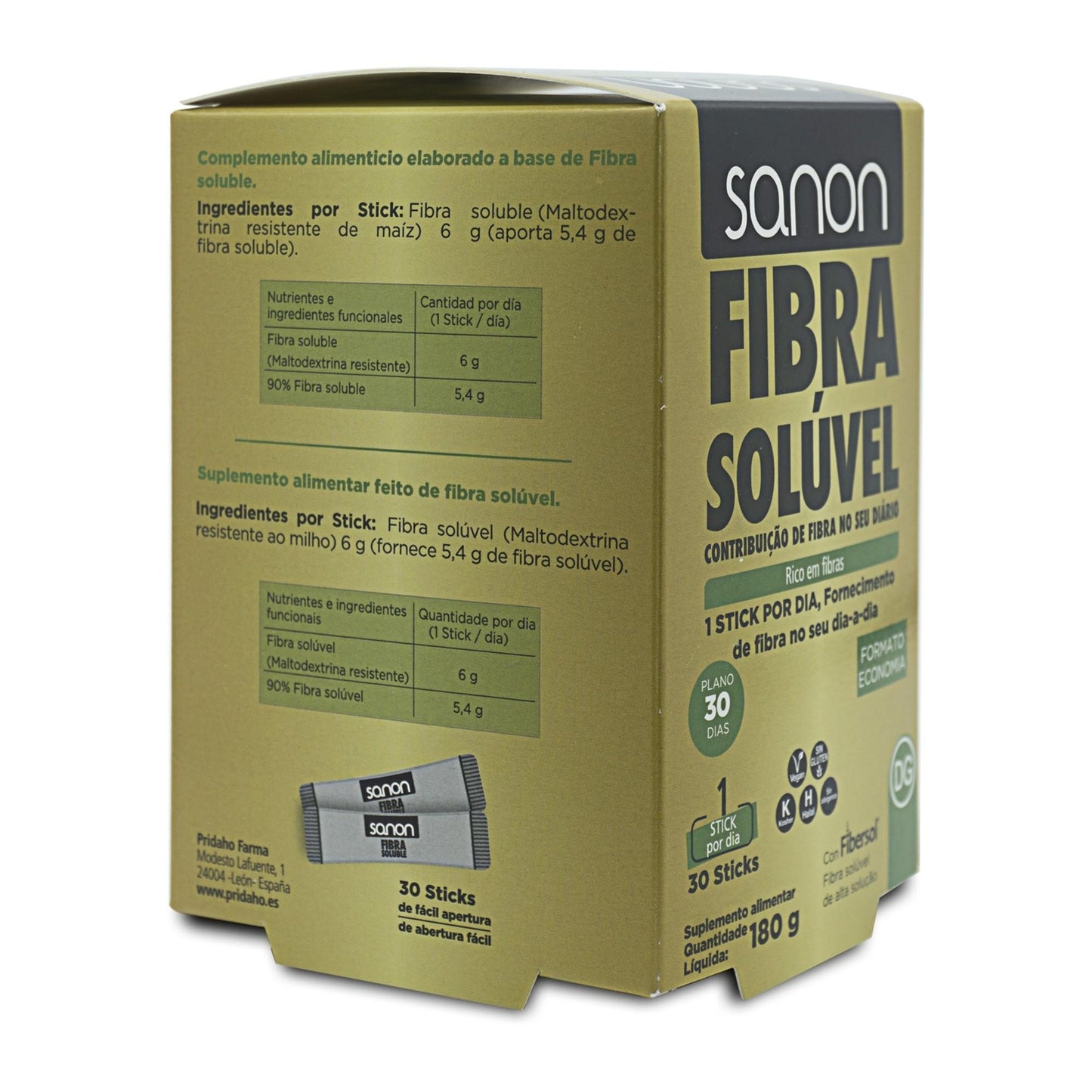 SANON fibra solúvel 30 sticks