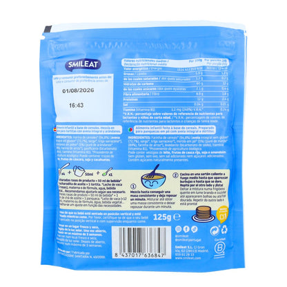 Mistura para panquecas de aveia integral e mirtilos 125g ECO Smileat