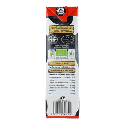 Leche Entera Frisona Bio 1L