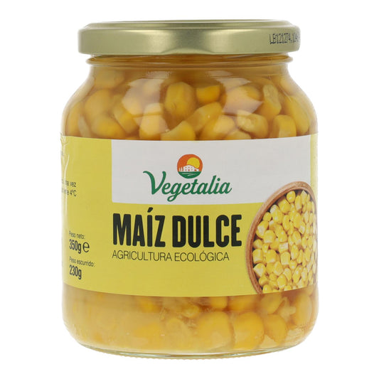Milho doce biológico em frasco de vidro Vegetalia 350 gr 