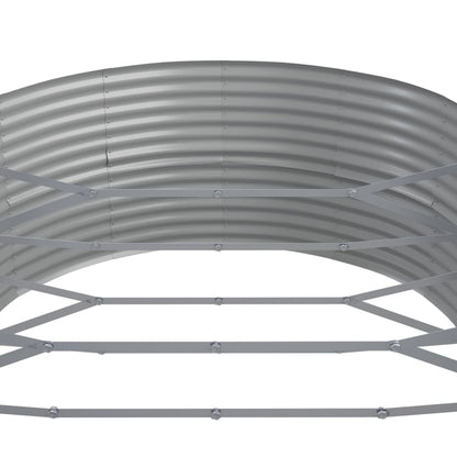 Jardinera Arriate Acero Recubrimiento Polvo Plata 510x140x68 Cm_4