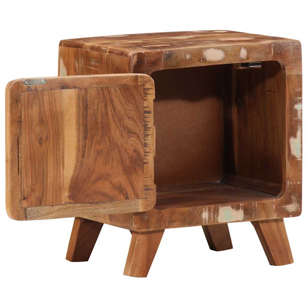 Mesilla De Noche 2 Uds 40x32x46 Cm Madera Maciza Reciclada_3