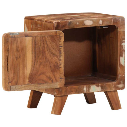 Mesilla De Noche 2 Uds 40x32x46 Cm Madera Maciza Reciclada_3