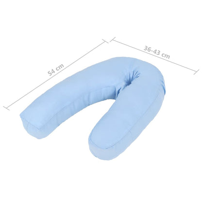 Vidaxl Almohada De Embarazo Con Forma De J 54x(36-43) Cm Azul_2