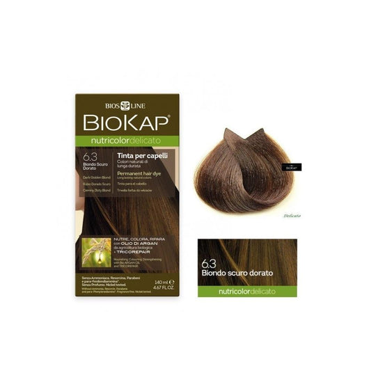 Tinta Loiro Dourado Escuro Delicato Dye 6.30 Biokap 140 ml