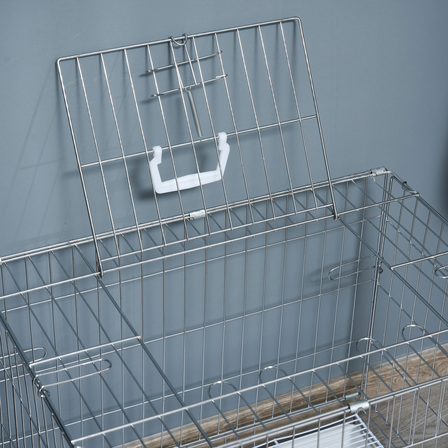 Pawhut Jaula Plegable Para Perros Con Bandeja Extraíble Y Puerta 61x43x50 Cm_4
