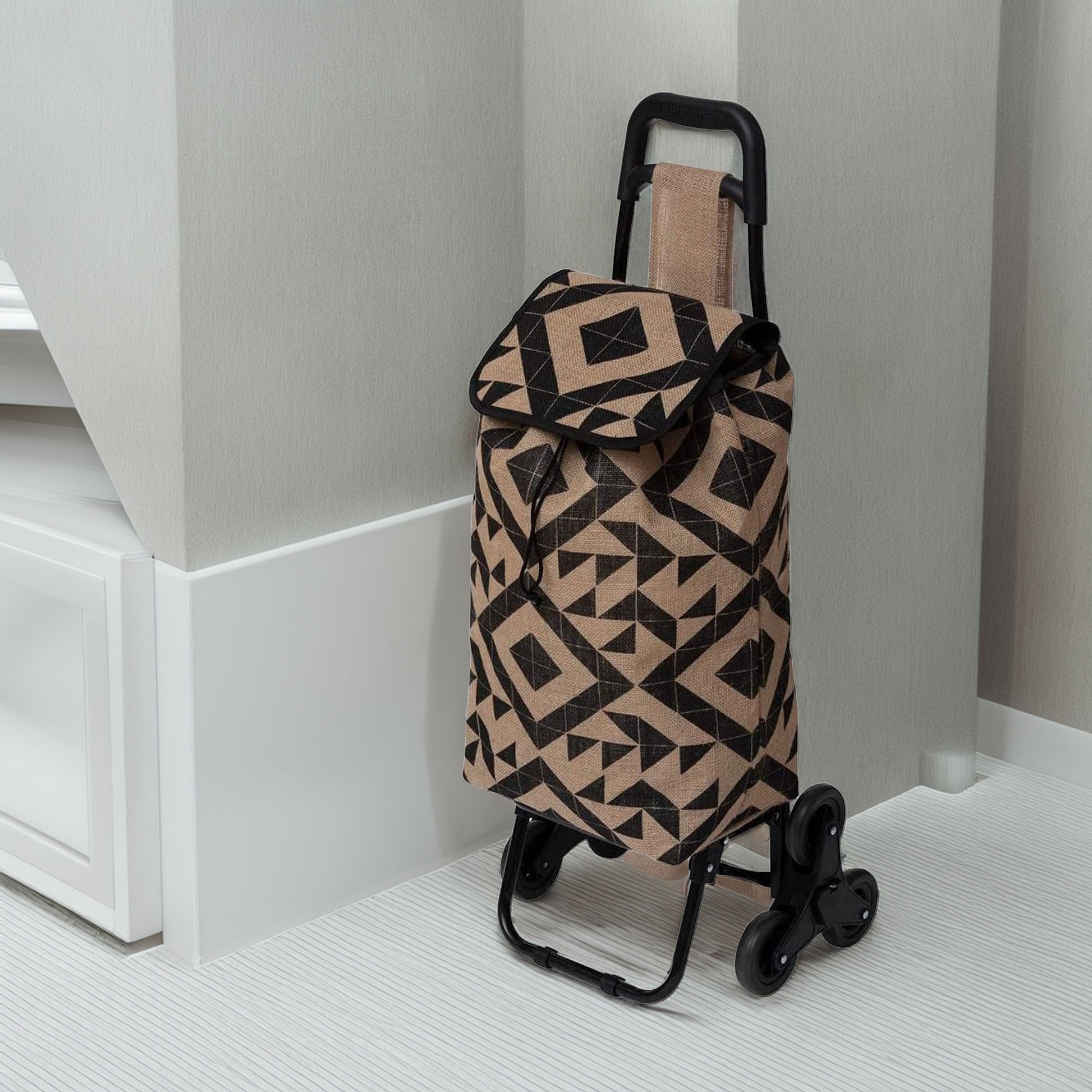 Wellhome - Carro De La Compra 6 Ruedas, 33 L., Marrón_2