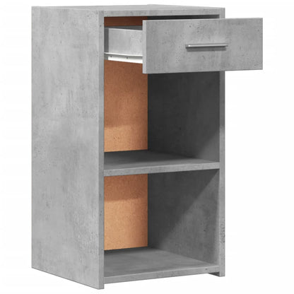 Mesita De Noche Madera De Ingeniería Gris Hormigón 35x34x65 Cm_2