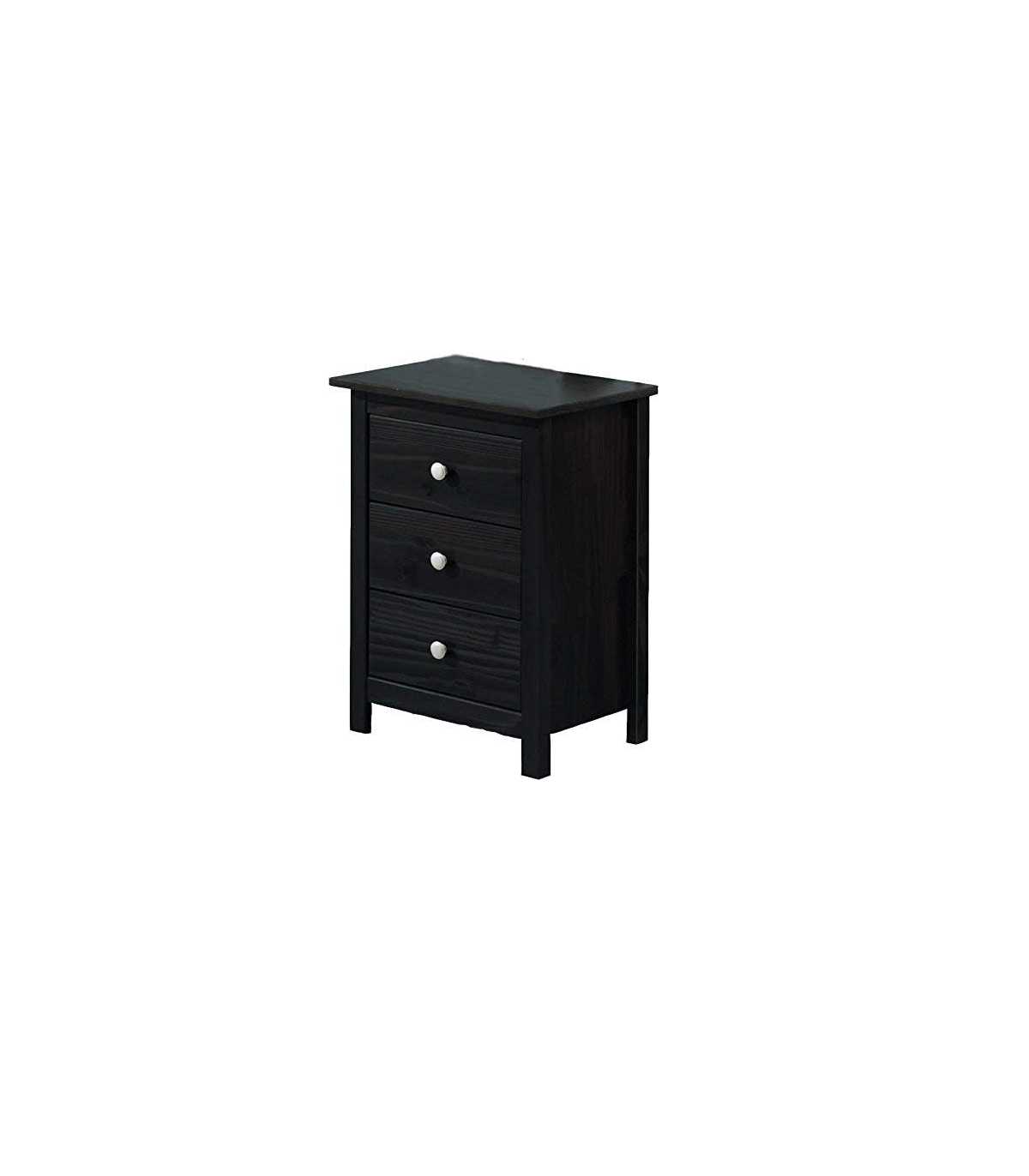 Mesita 3 Cajones Dormitorio Juvenil Madera Maciza Color Wengue. 63 Cm(alto)43 Cm(ancho)35 Cm(fondo)_0