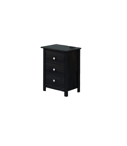 Mesita 3 Cajones Dormitorio Juvenil Madera Maciza Color Wengue. 63 Cm(alto)43 Cm(ancho)35 Cm(fondo)_0