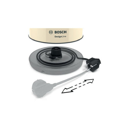 Hervidor De Agua Bosch Twk 4p437 1.7 L 2400 W Beige, Black_2